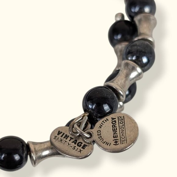 Alex and Ani Vintage Sixty-Six Braided Leather Beaded Energy Bracelet - Picture 3 of 6